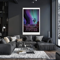 Auroras of Jupiter Exploration Futuristic Sci-Fi Poster PosterGoat