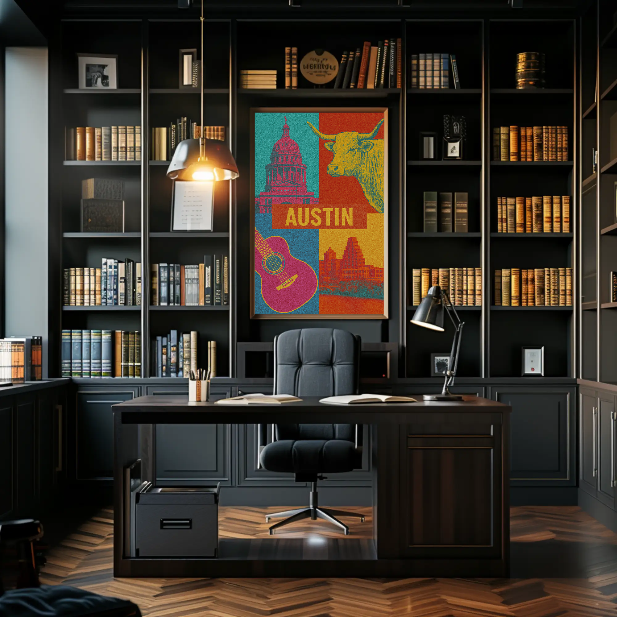 Austin Vibes Pop Art Cultural Poster PosterGoat