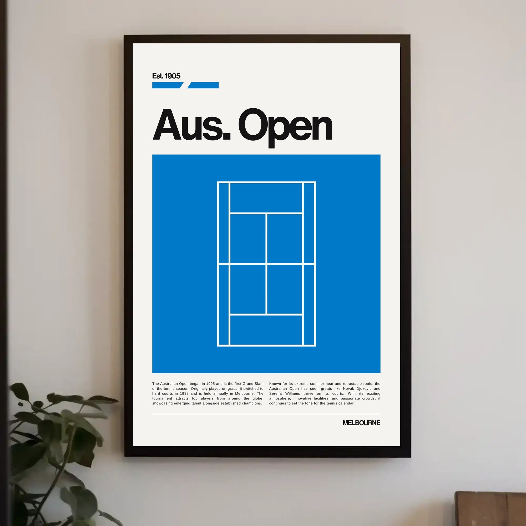 Australian Open Legacy Sports Poster PosterGoat