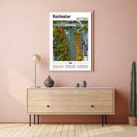 Autumn River Aerial View in Travel Poster PosterGoat