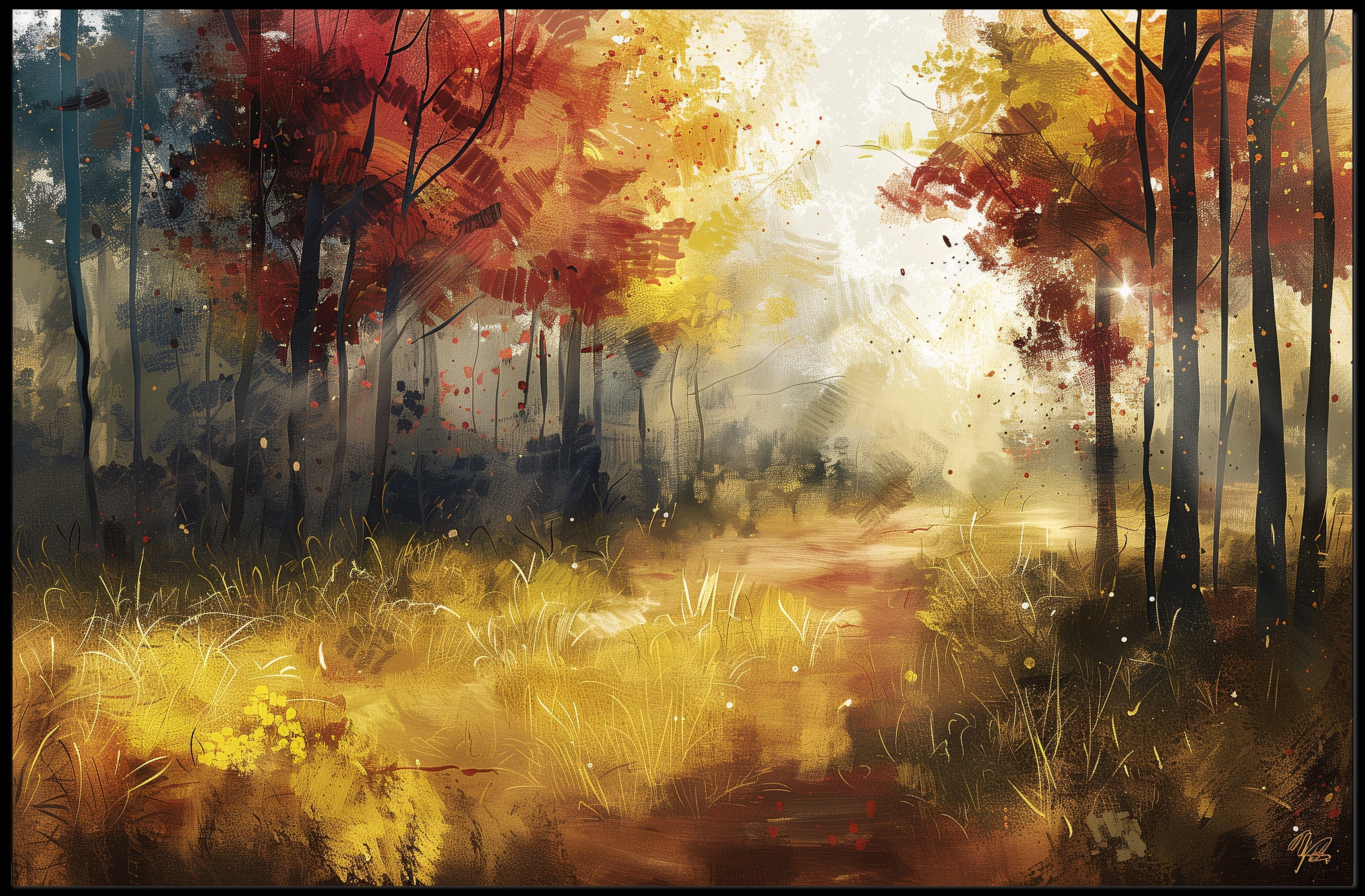 Autumn Tranquility in Nature: Abstract or Artistic Poster PosterGoat