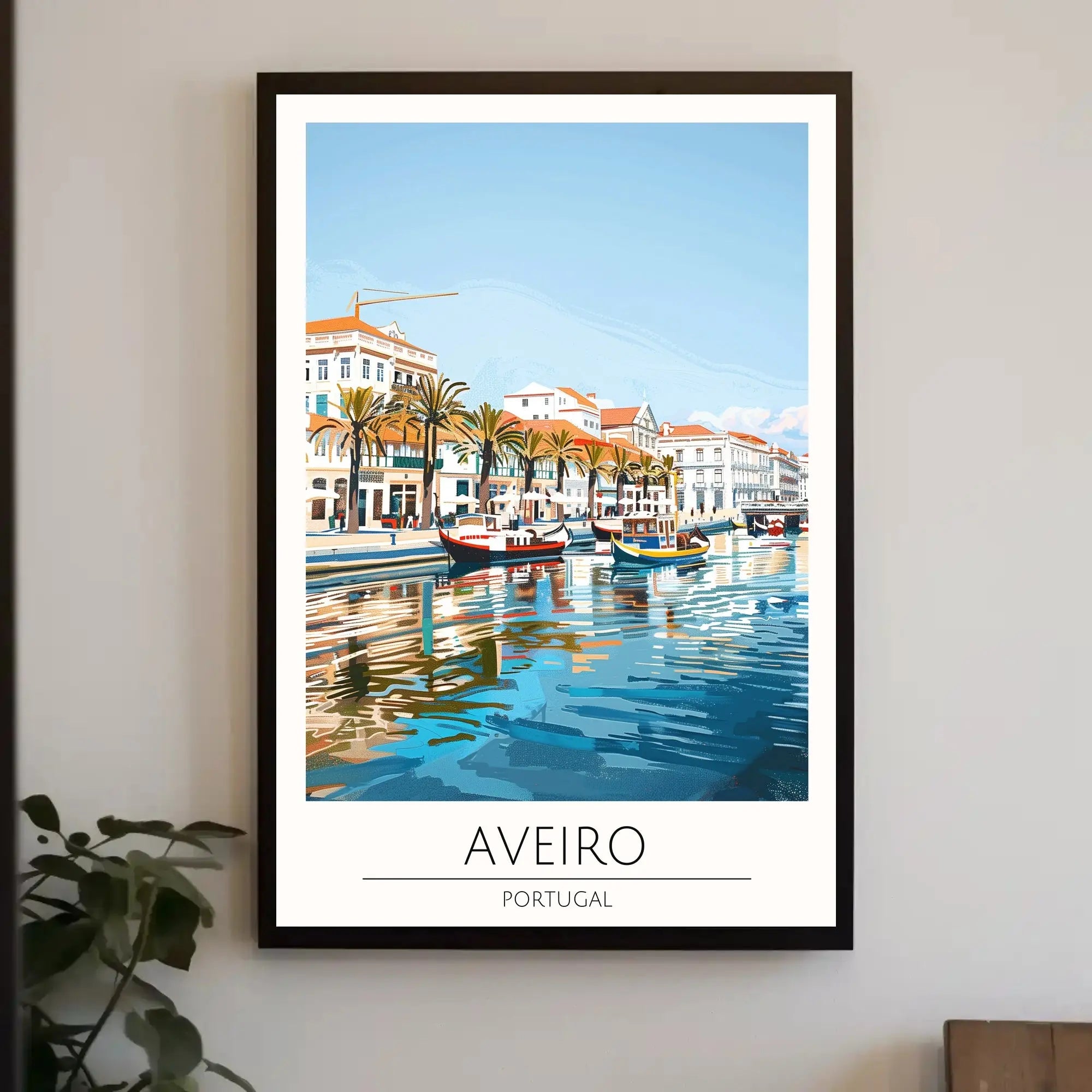 Aveiro Canal Scenic Travel Poster PosterGoat