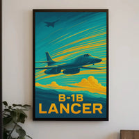 B-1B Lancer Supersonic Military Aircraft Poster PosterGoat