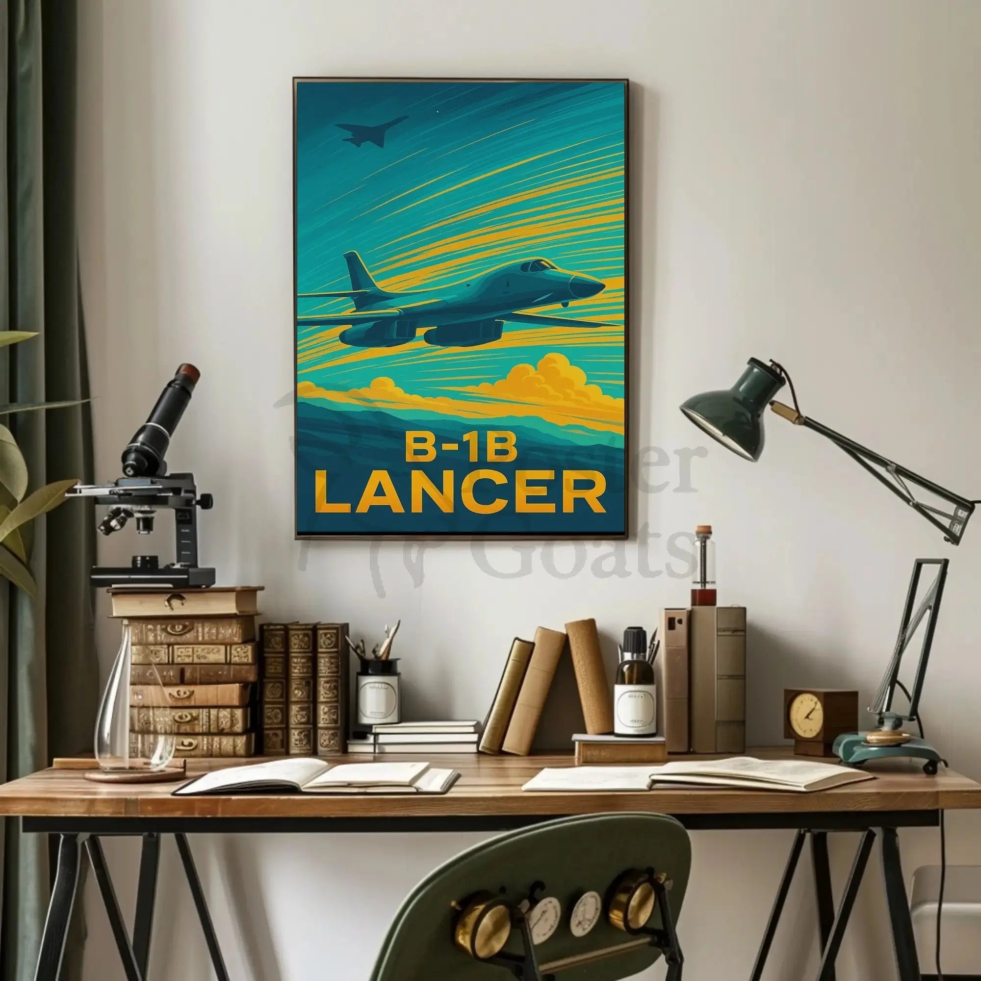 B-1B Lancer Supersonic Military Aircraft Poster PosterGoat