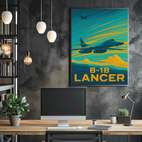 B-1B Lancer Supersonic Military Aircraft Poster PosterGoat