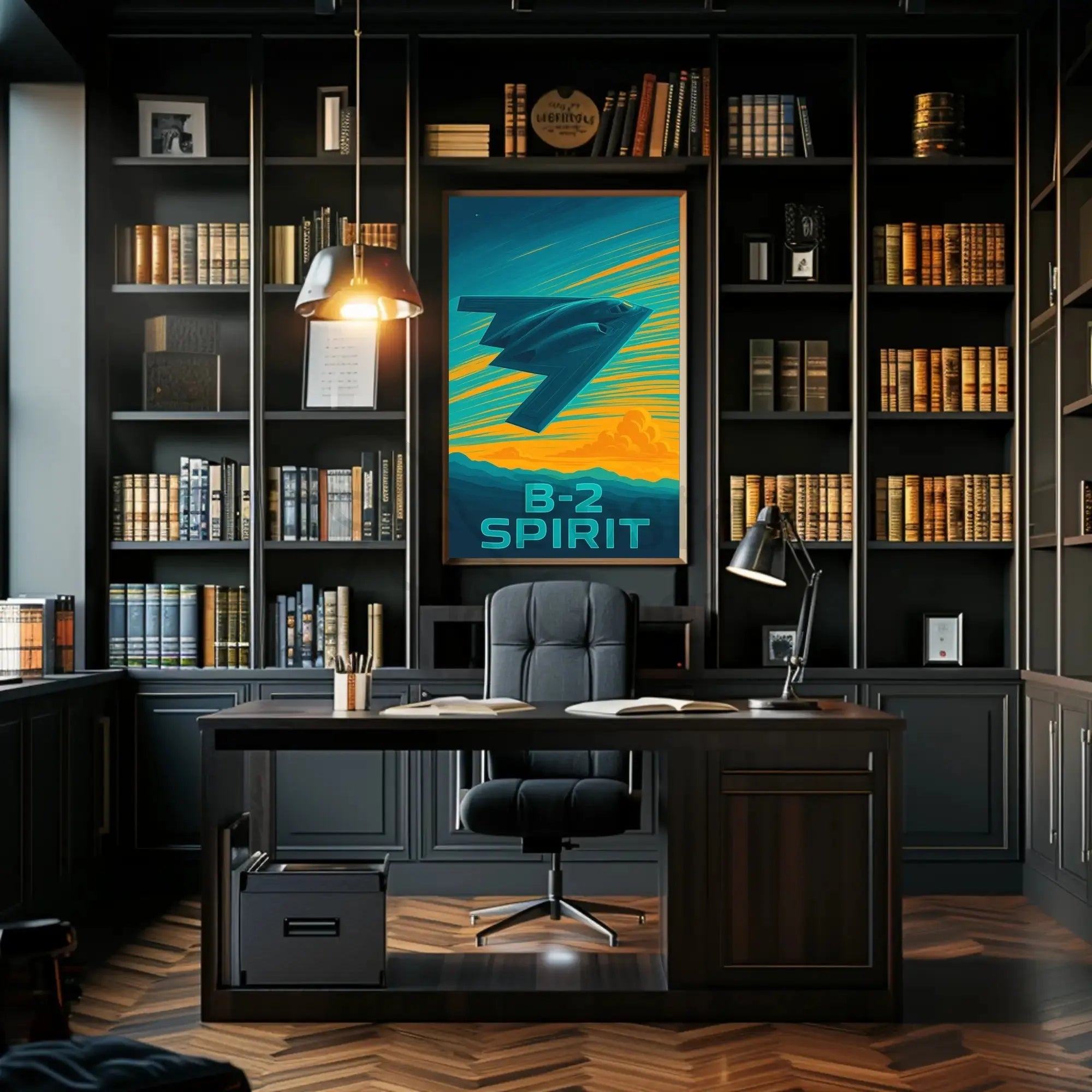 B-2 Spirit Stealth Bomber Aviation Art Military Recruitment Poster PosterGoat