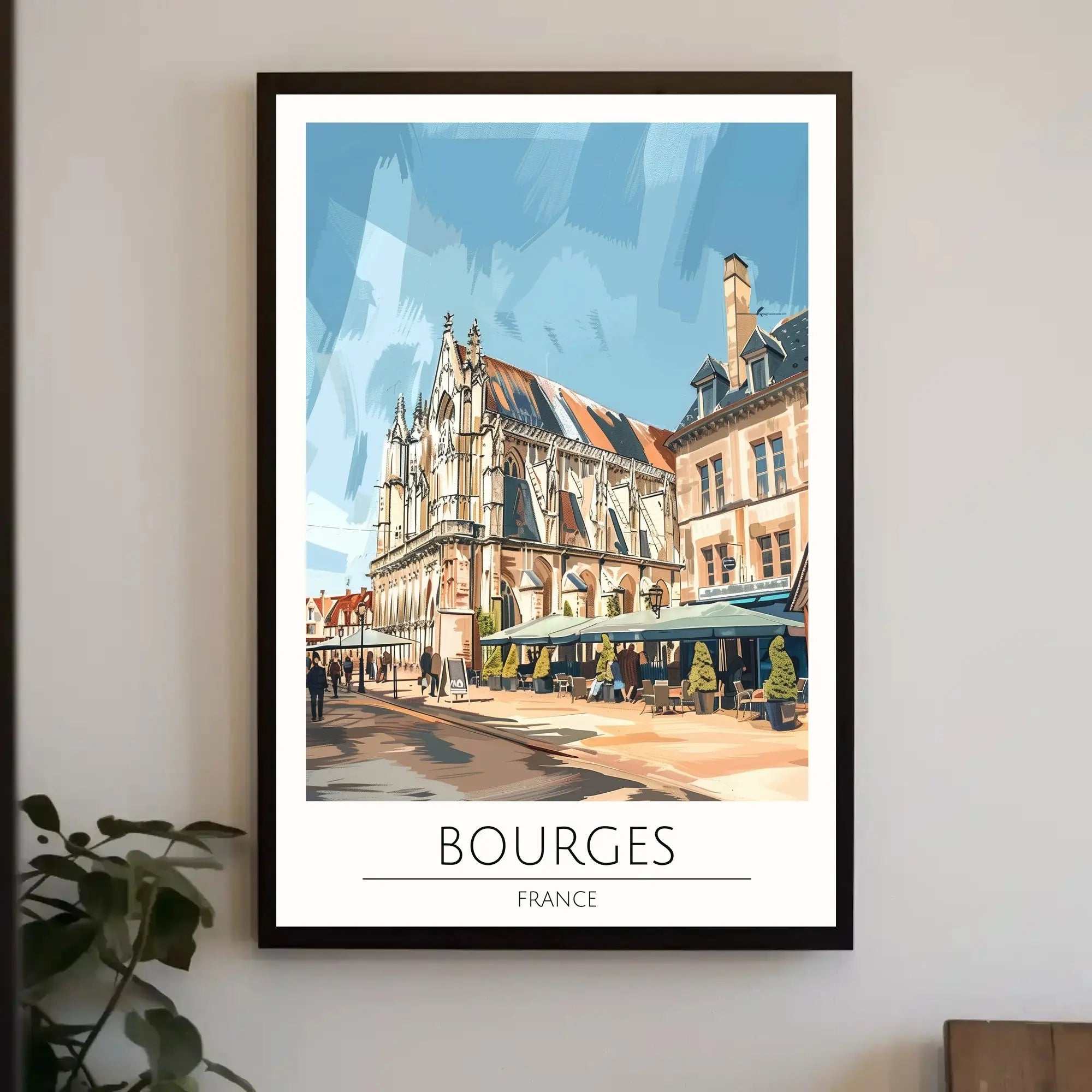 BOURGES FRANCE GOTHIC CATHEDRAL TRAVEL POSTER PosterGoat
