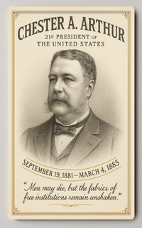 Chester A. Arthur 21st President - Trading Card PosterGoat