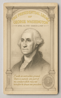 George Washington Presidential Legacy - Trading Card PosterGoat