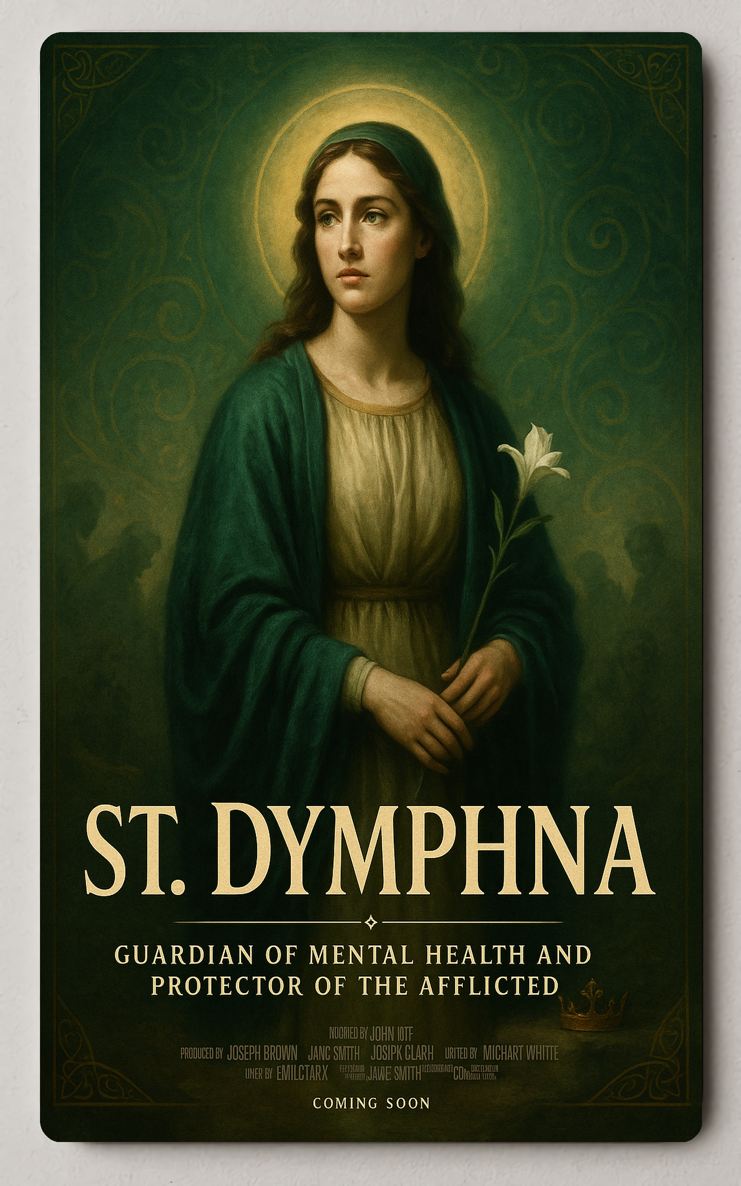 St. Dymphna Guardian of Mental Health - Trading Card PosterGoat