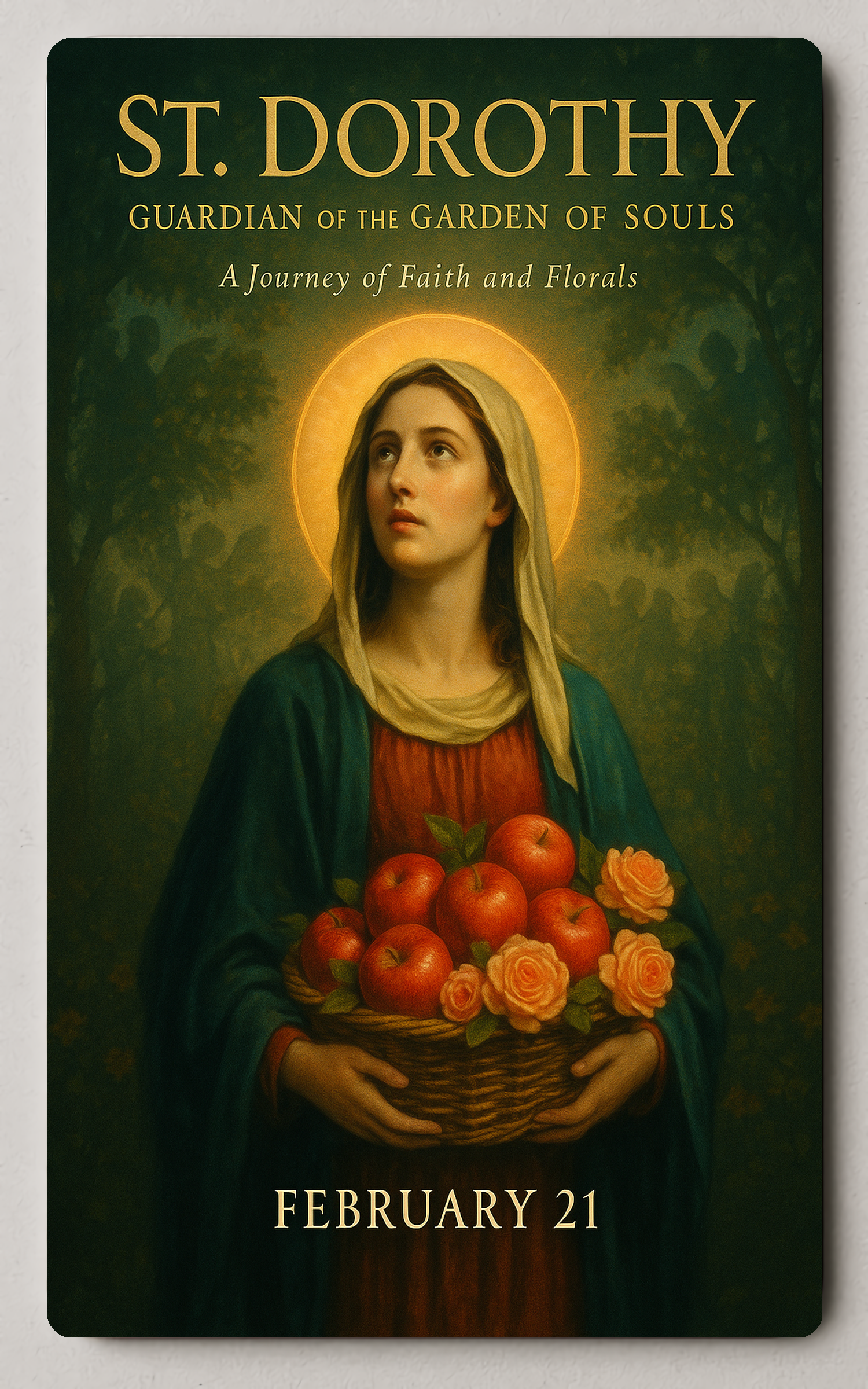 St. Dorothy Guardian of the Garden of Souls - Trading Card PosterGoat