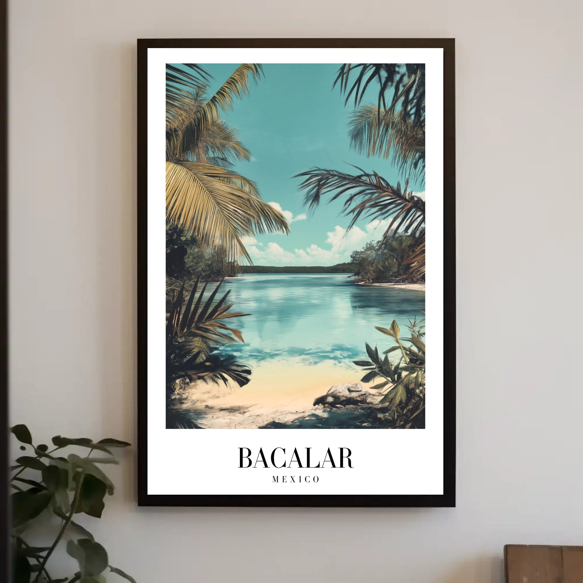 Bacalar Lagoon Vintage Travel Art Print – Travel Poster PosterGoat
