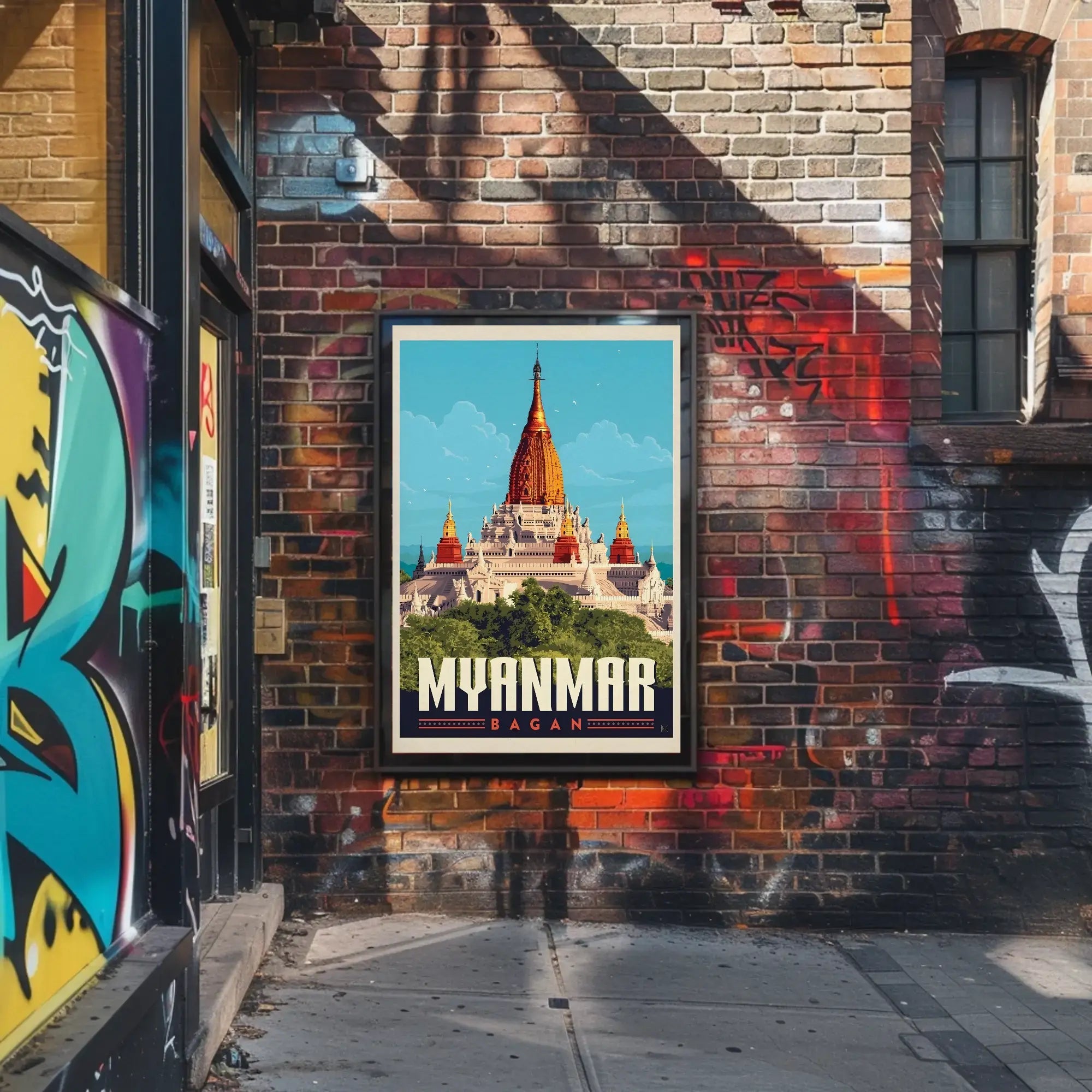 Bagan Myanmar Temple Adventure Awaits Travel Poster PosterGoat