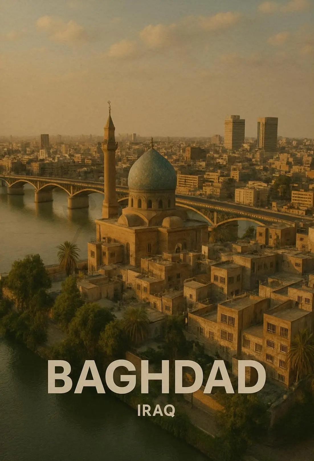 Baghdad Middle Eastern Heritage Travel Poster PosterGoat