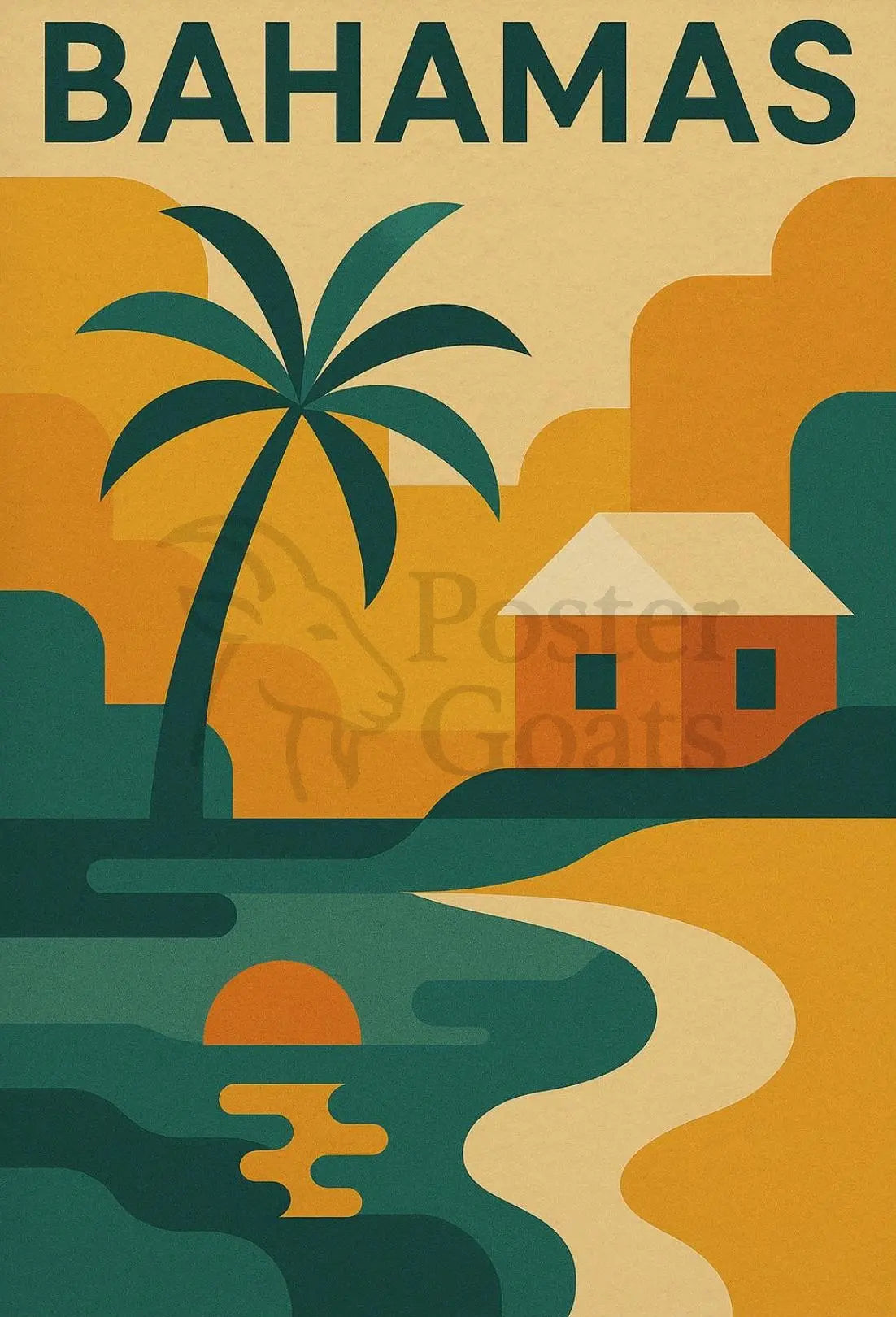 Bahamas Tropical Paradise Scenic Travel Poster PosterGoat