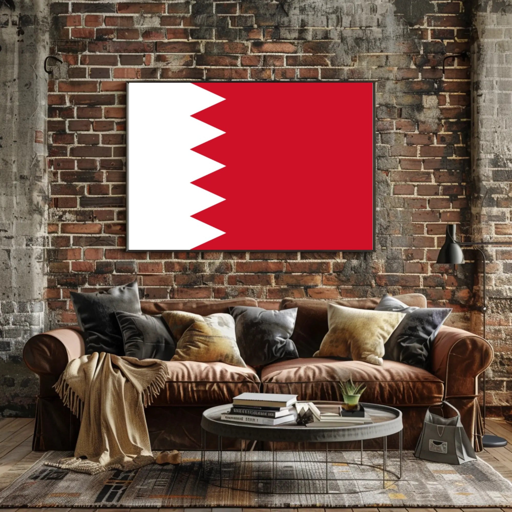 Bahrain National Flag Modern Patriotic Country Flag Poster PosterGoat