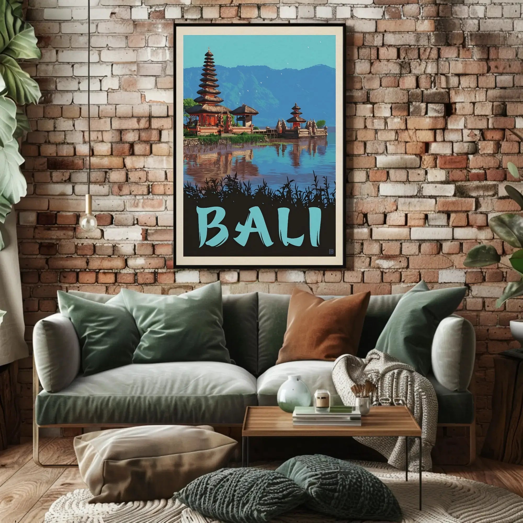 Bali Tranquility Vintage Travel Poster PosterGoat