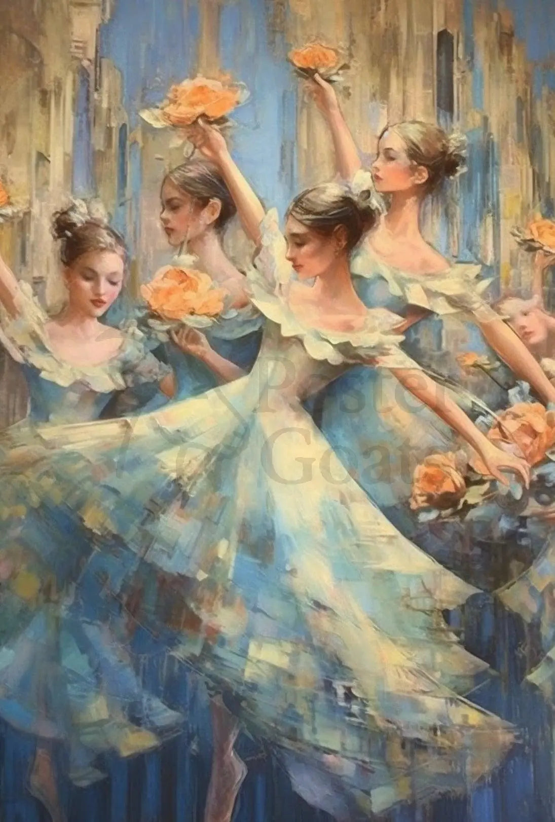 Ballet Elegance Impressionistic Poster - Artistic or Pop Culture Poster PosterGoat