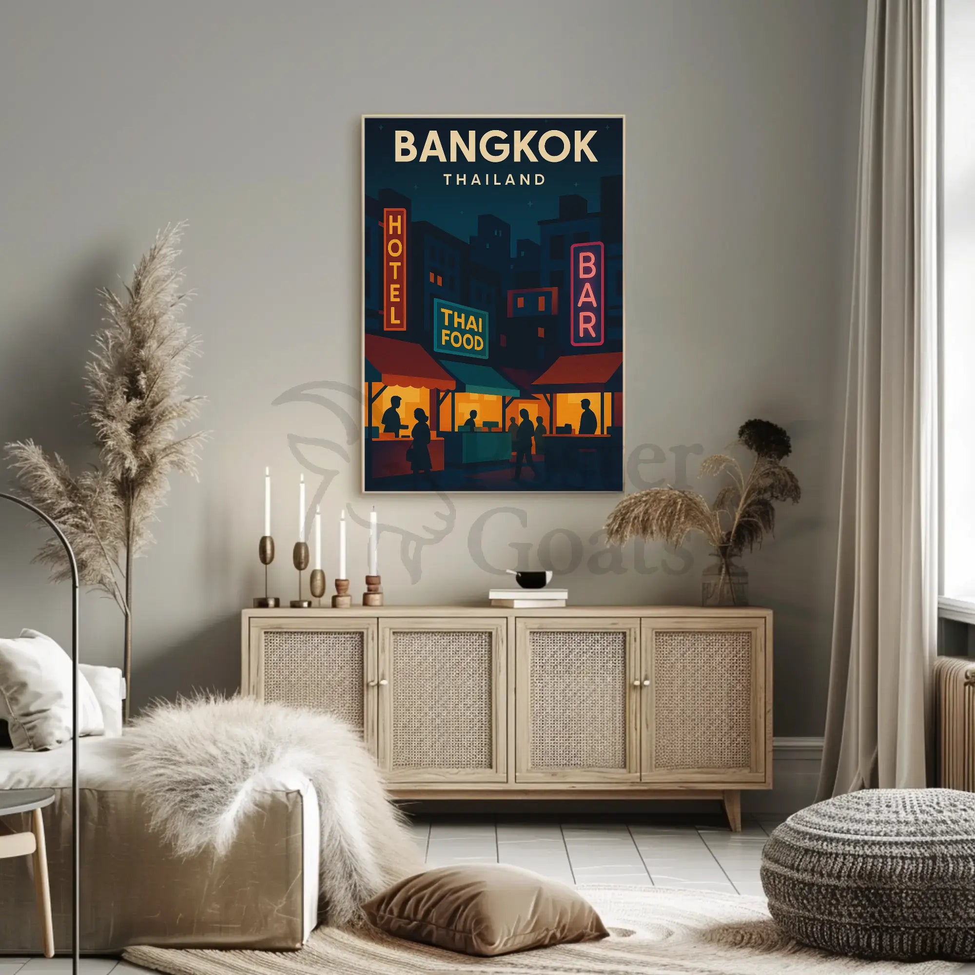 Bangkok Nightlife Adventure Travel Poster PosterGoat