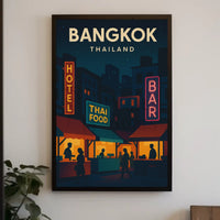 Bangkok Nightlife Adventure Travel Poster PosterGoat