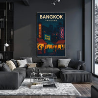 Bangkok Nightlife Adventure Travel Poster PosterGoat
