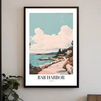 Bar Harbor Scenic Vintage Travel Poster PosterGoat
