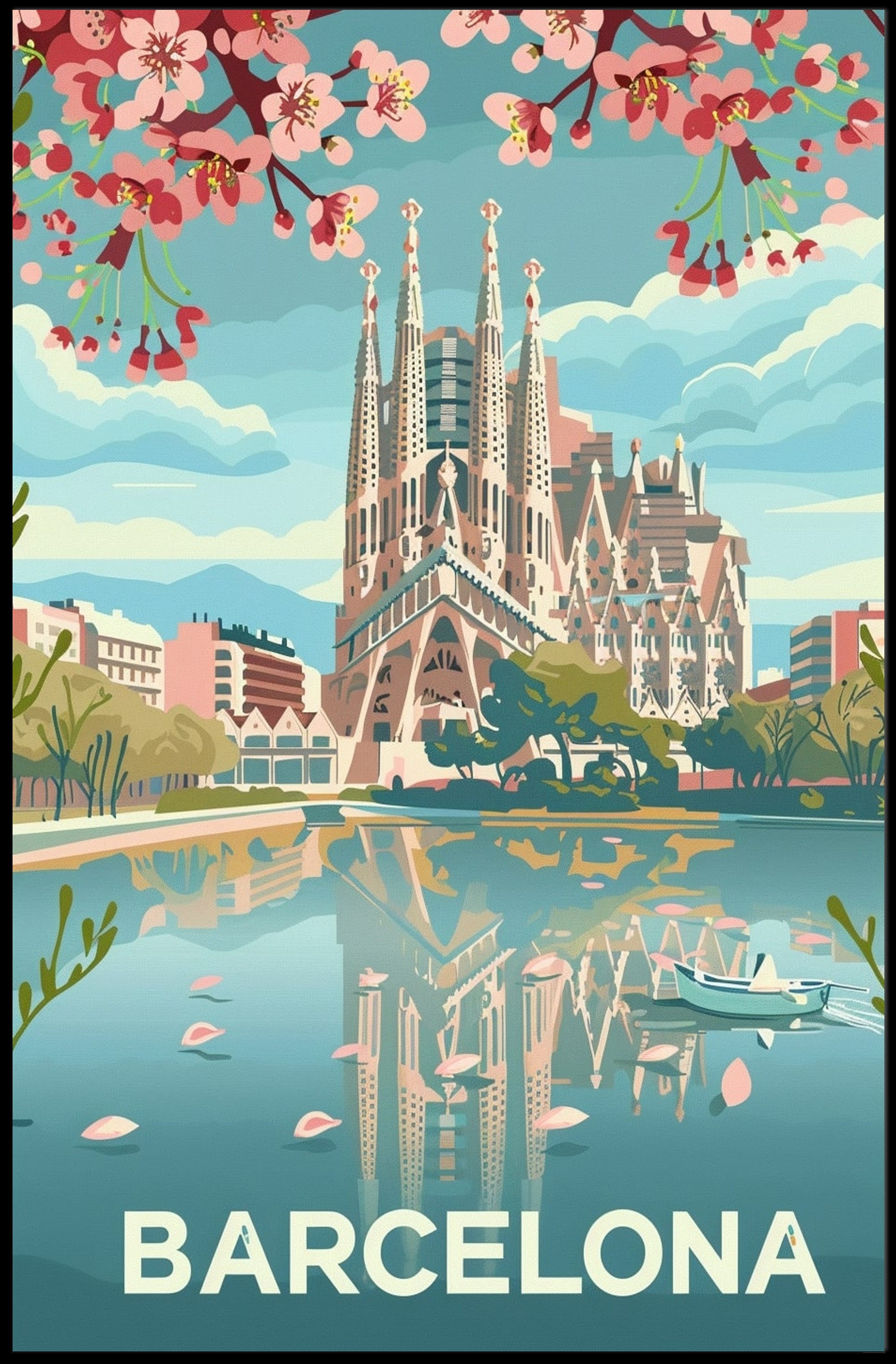 Barcelona's Sagrada Família Travel Poster PosterGoat