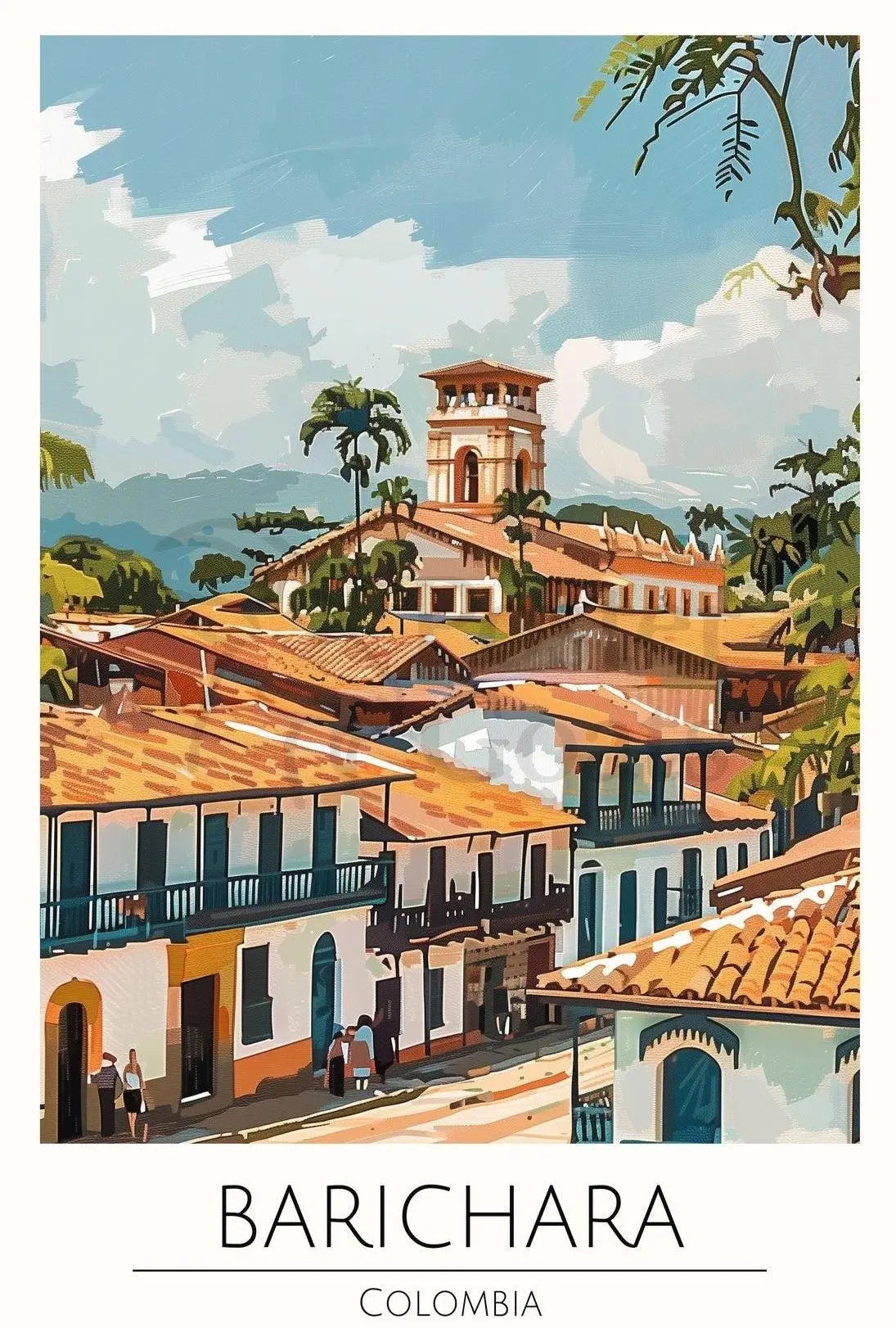 Barichara Charm Travel Poster PosterGoat