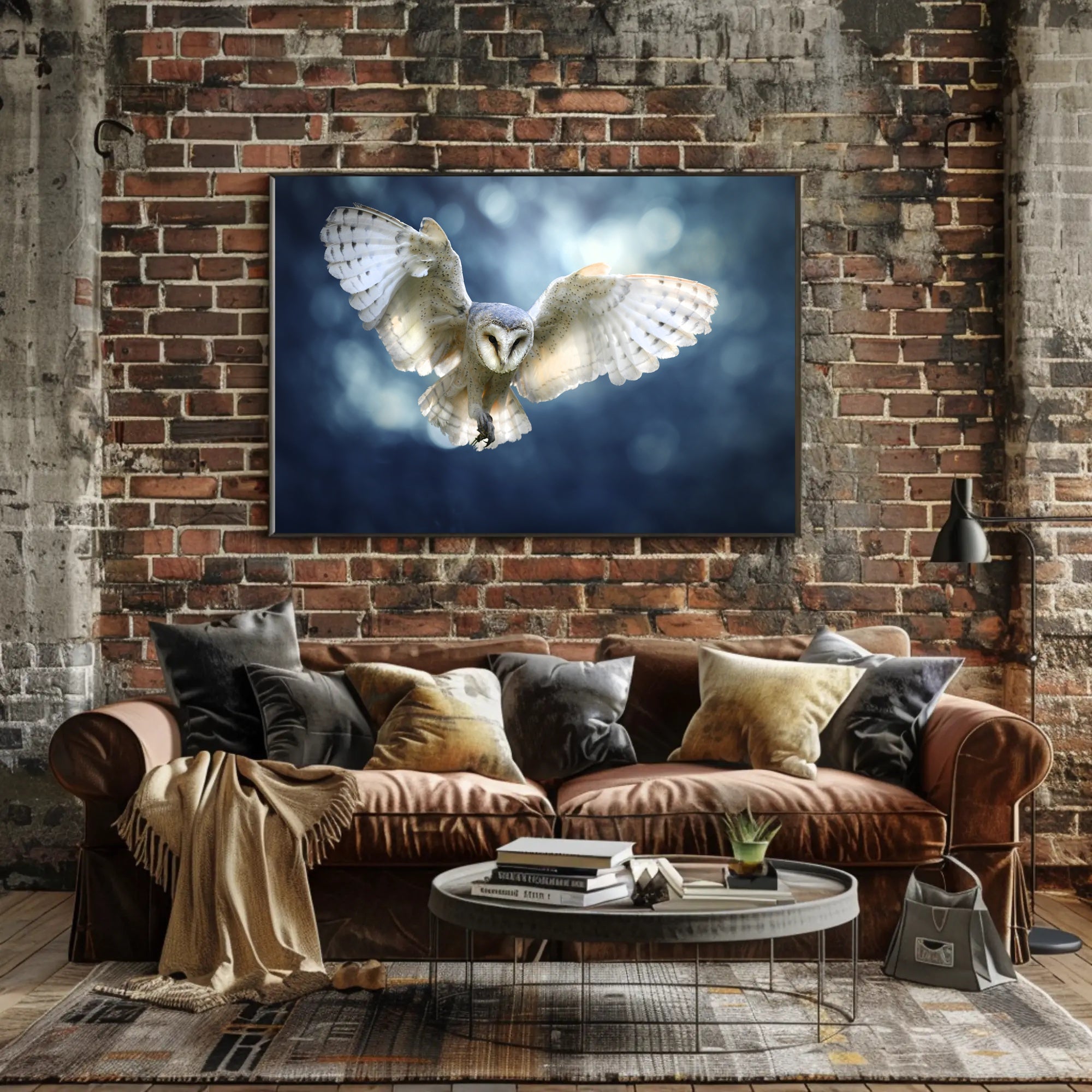 Barn Owl in Flight Graceful Animal Poster PosterGoat