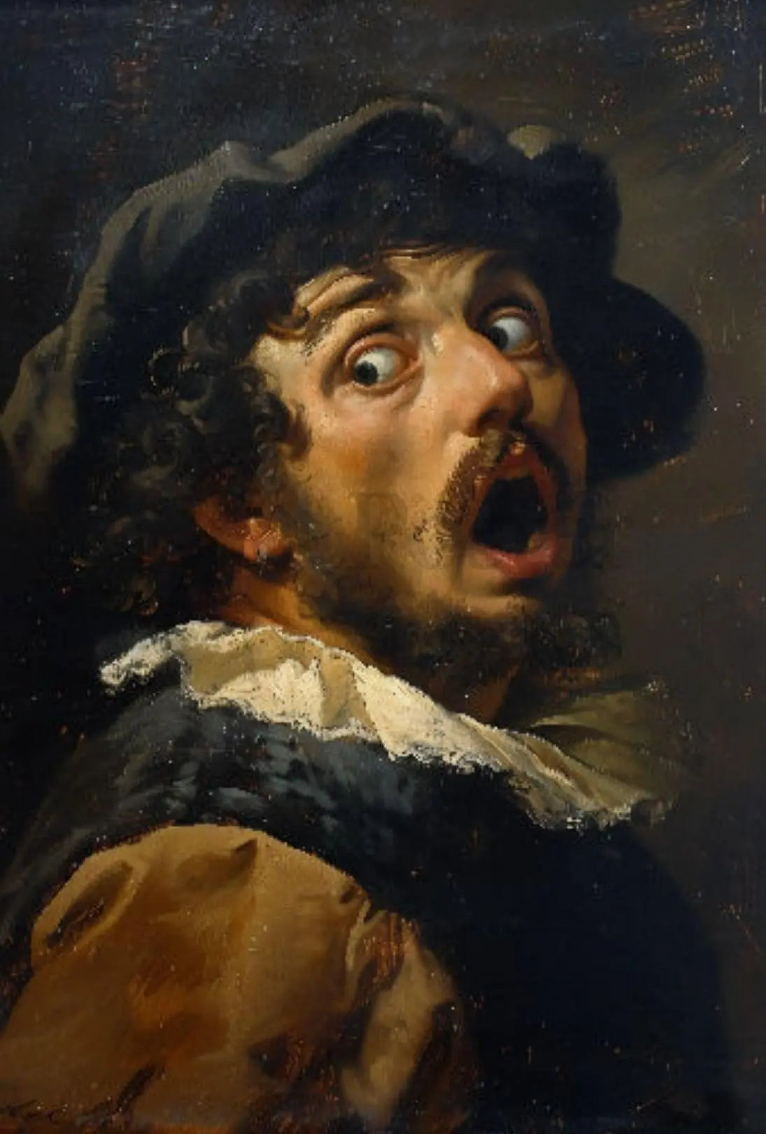 Baroque Man Emotional Surprise Artistic Poster PosterGoat