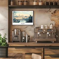 Bath Vintage Cityscape Winter Serenity Urban or Cityscape Poster PosterGoat