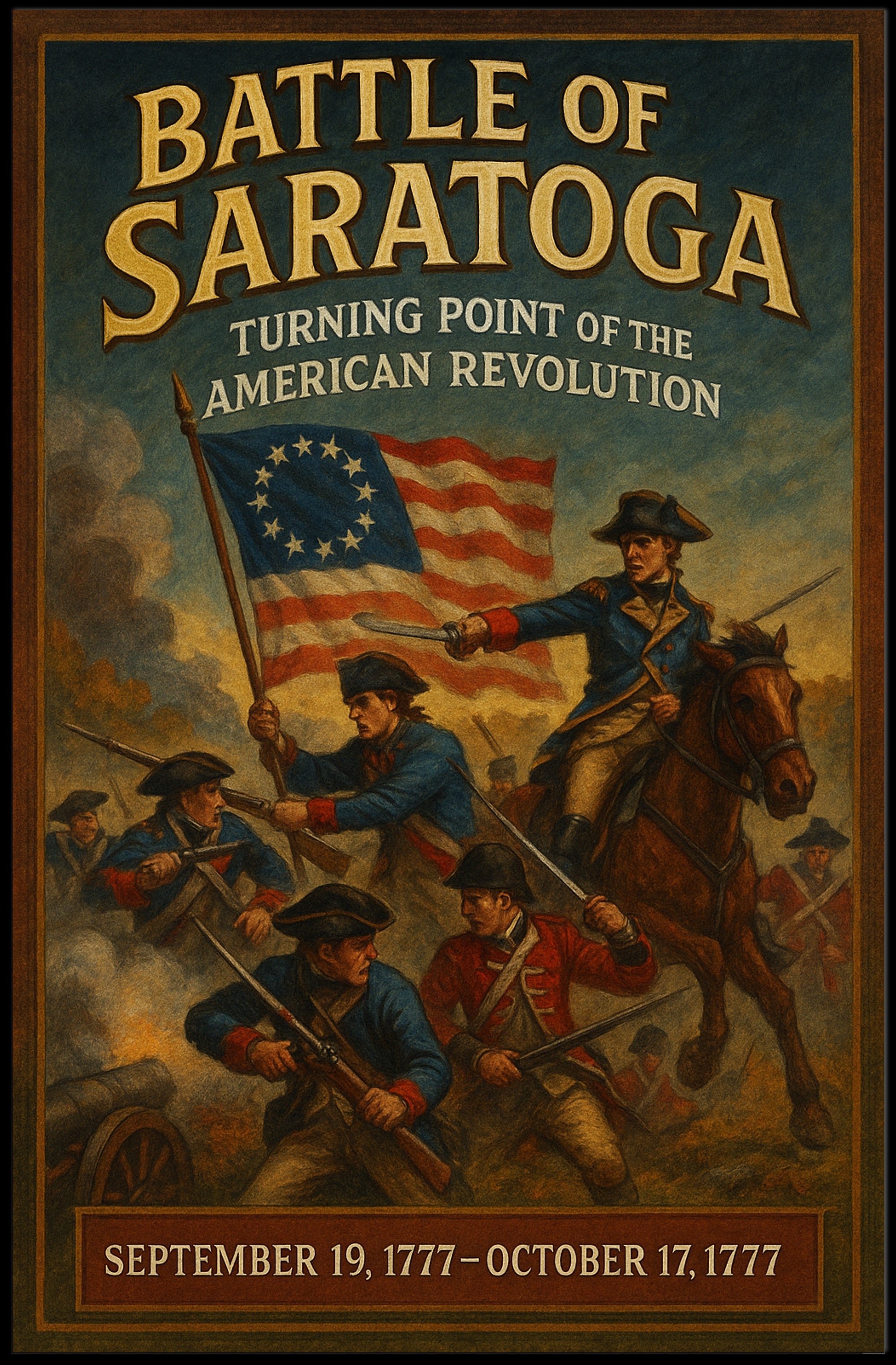 Battle Of Saratoga Turning Point Of Poster PosterGoat