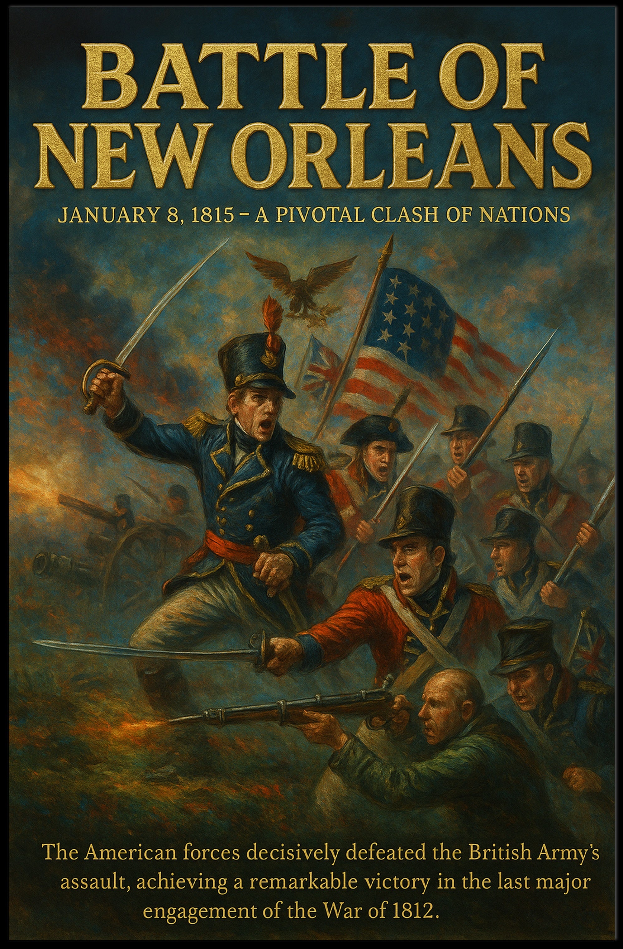 Battle of New Orleans Wall Art Print PosterGoat