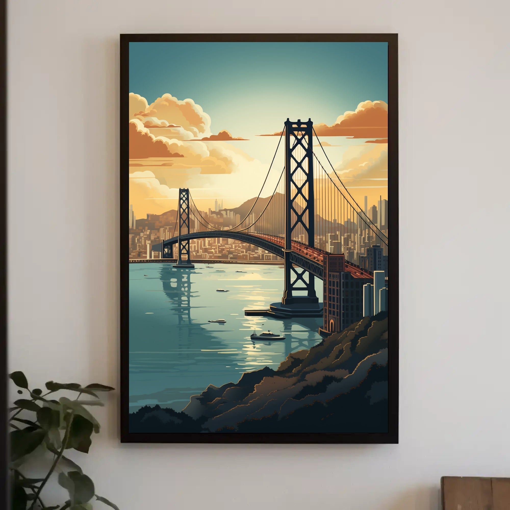 Bay Bridge Harmony in Urban or Cityscape Poster PosterGoat