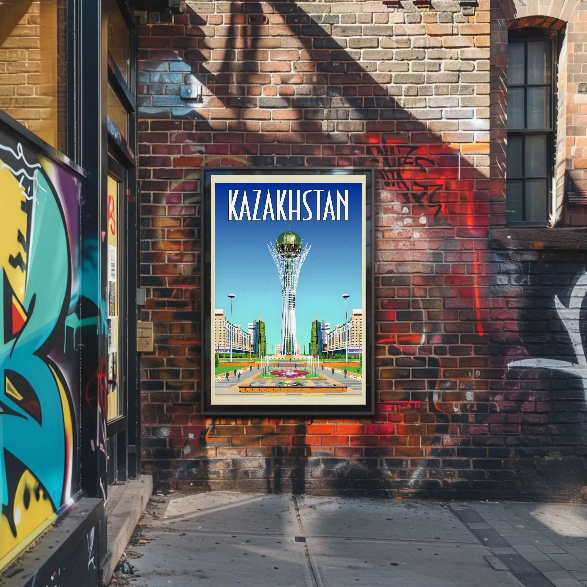 Bayterek Tower in Astana Kazakhstan Travel Poster PosterGoat