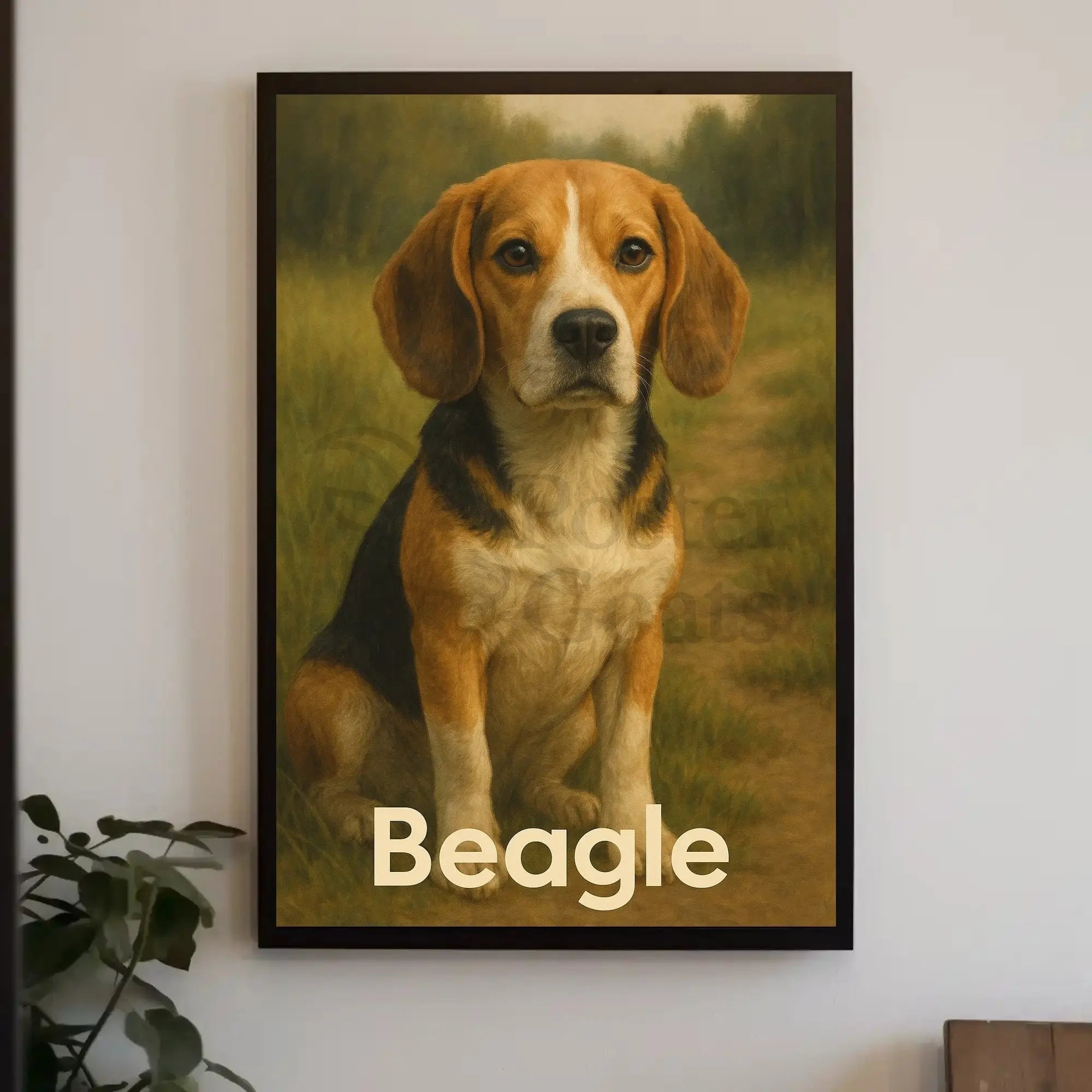 Beagle in Nature Portrait Dog Breed Poster PosterGoat
