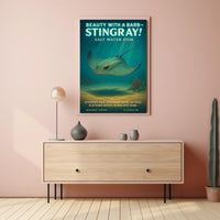 Beauty With A Barb Stingray Poster PosterGoat