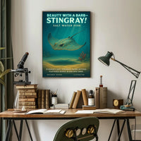 Beauty With A Barb Stingray Poster PosterGoat