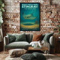 Beauty With A Barb Stingray Poster PosterGoat