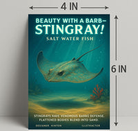 Beauty With A Barb Stingray Poster PosterGoat