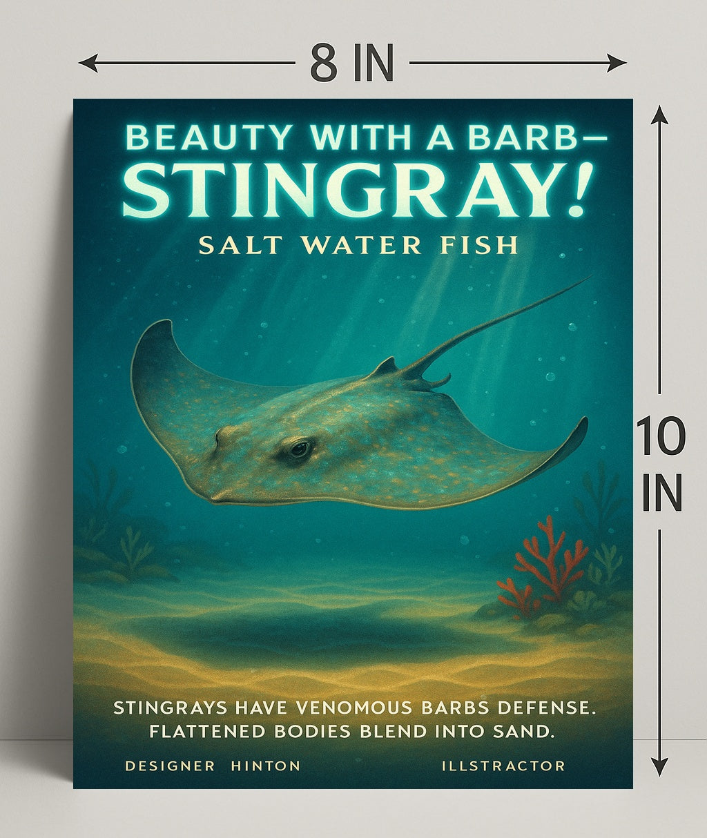 Beauty With A Barb Stingray Poster PosterGoat