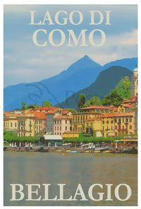Bellagio Lake Como Vintage Travel Poster PosterGoat