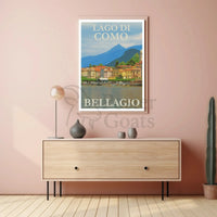 Bellagio Lake Como Vintage Travel Poster PosterGoat