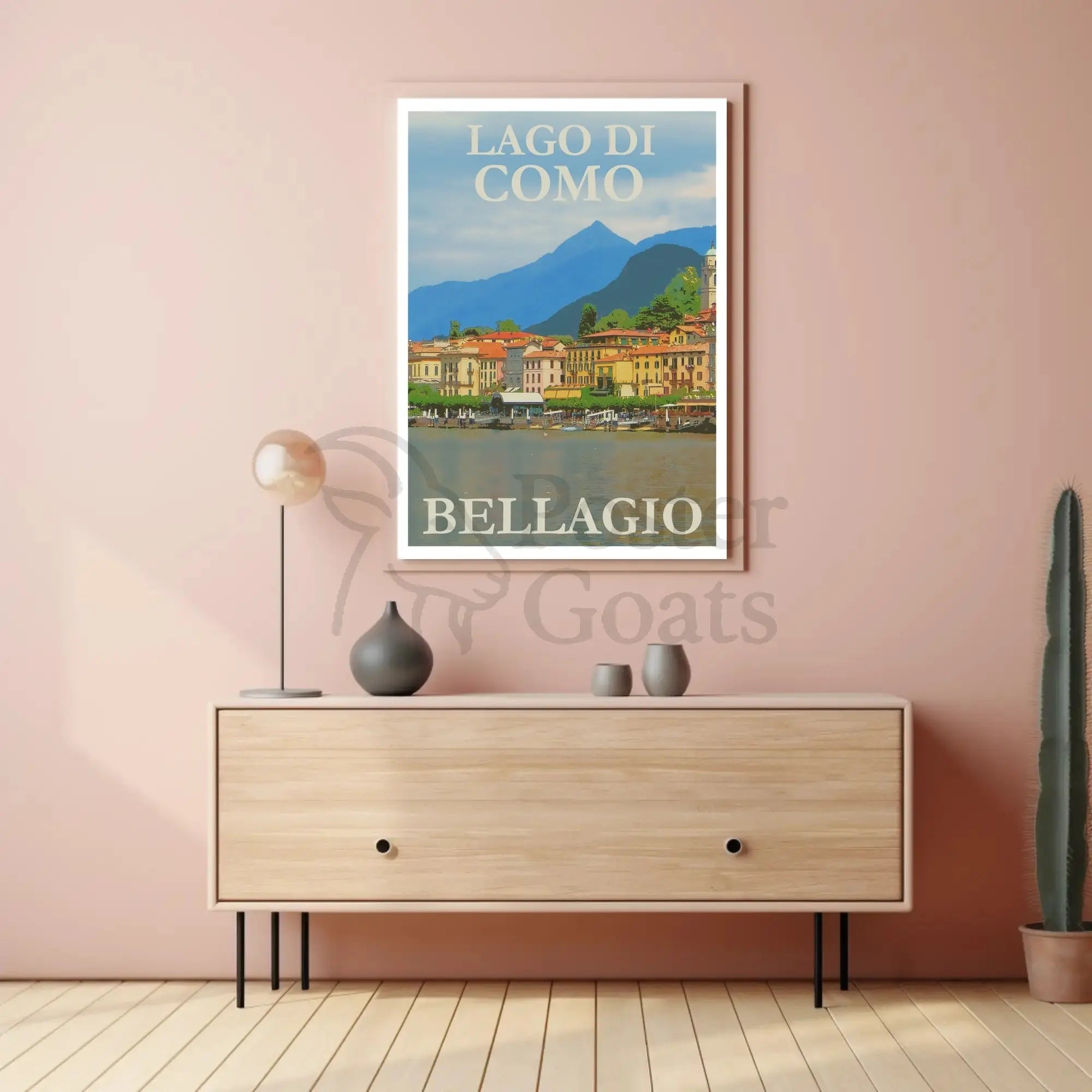 Bellagio Lake Como Vintage Travel Poster PosterGoat