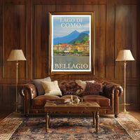 Bellagio Lake Como Vintage Travel Poster PosterGoat