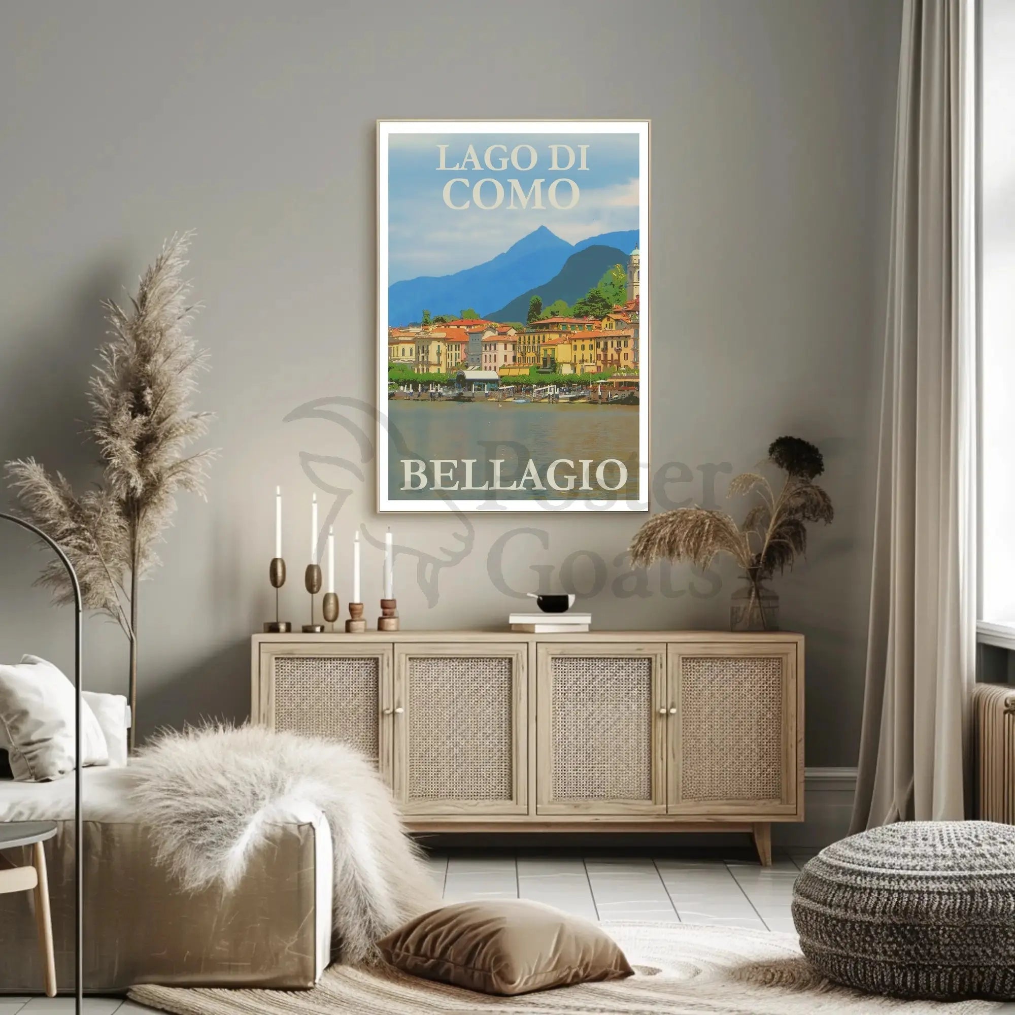 Bellagio Lake Como Vintage Travel Poster PosterGoat