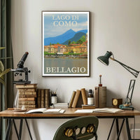 Bellagio Lake Como Vintage Travel Poster PosterGoat