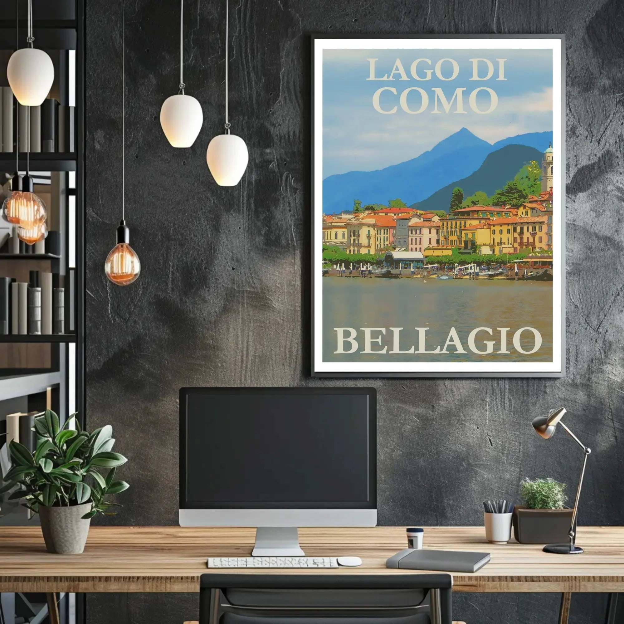 Bellagio Lake Como Vintage Travel Poster PosterGoat
