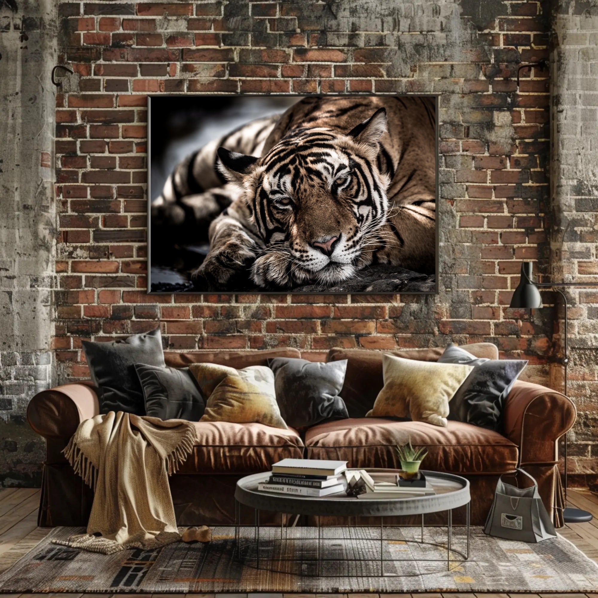 Bengal Tiger Wilderness Scene: Majestic Animal Poster PosterGoat