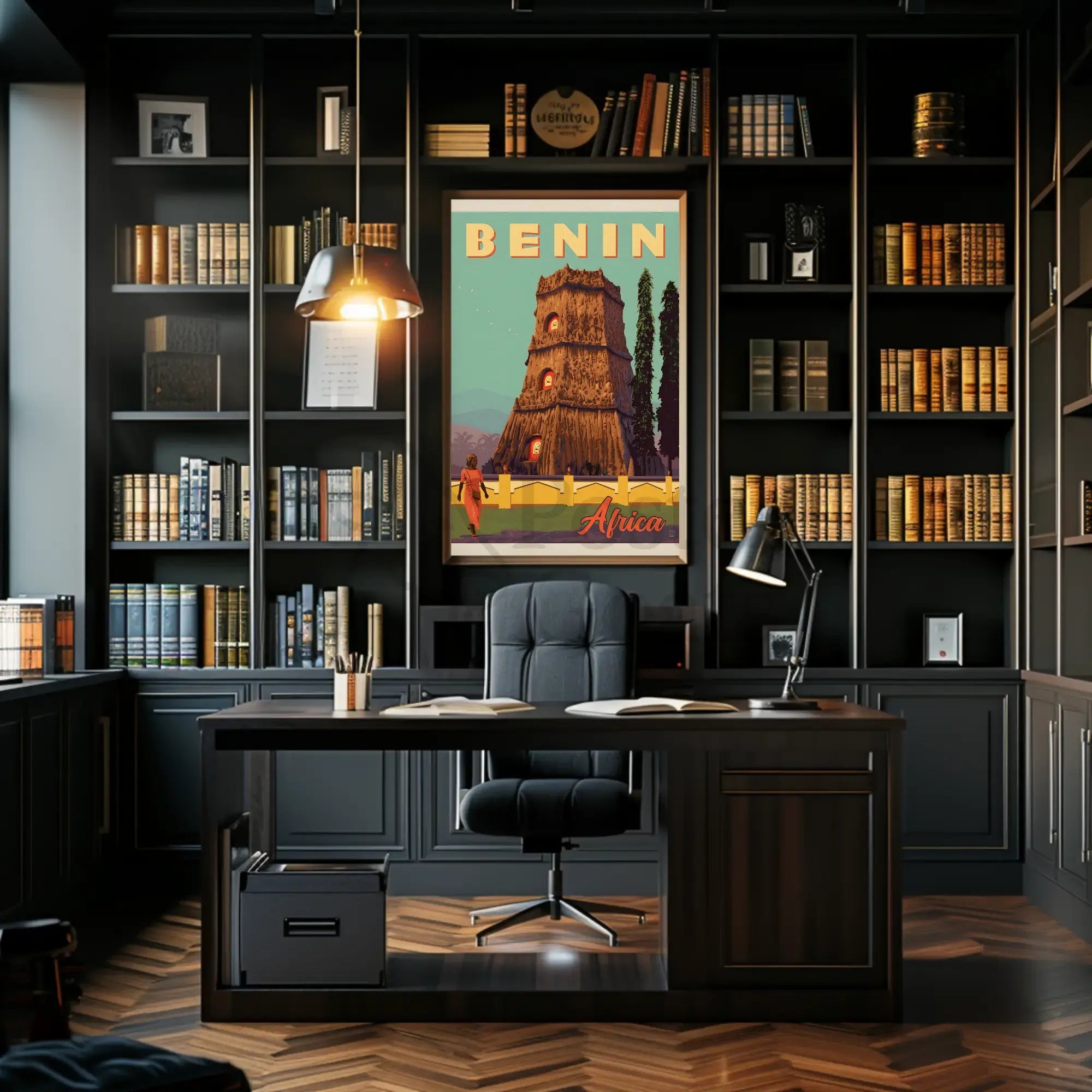 Benin Cultural Adventure Vintage Travel Poster PosterGoat